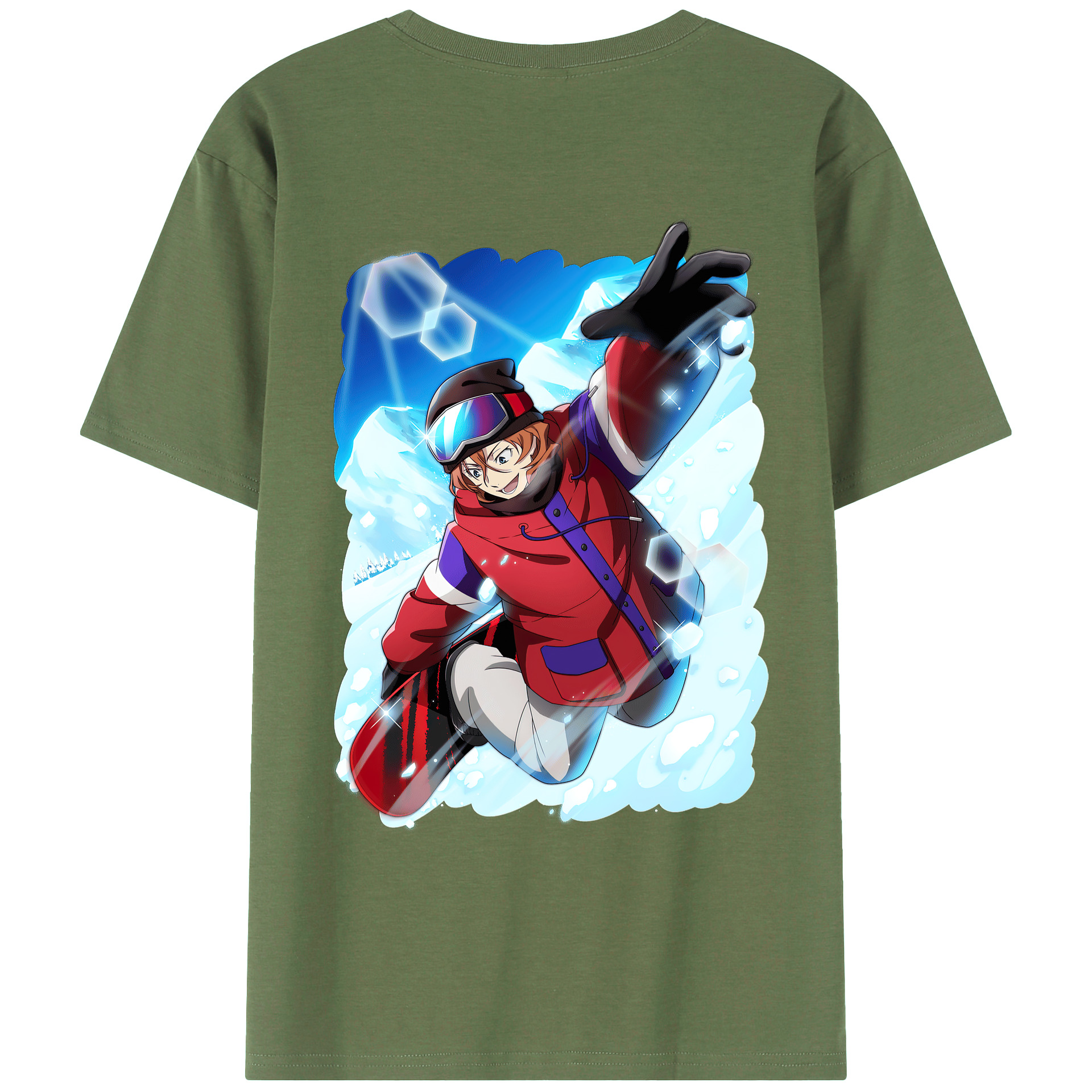 （画像用） 文豪ストレイドッグス Bungo Stray Dogs 綿100％ メンズ半袖Tシャツ（バックプリント） 通気性